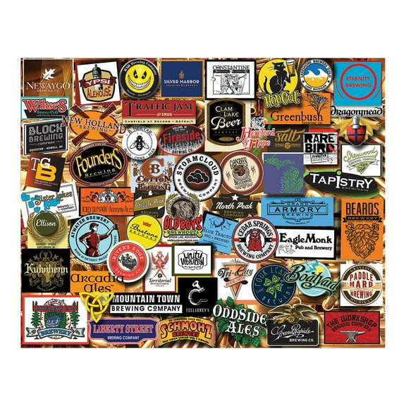 White Mountain Puzzles Michigan Beer Craft - 1000 Piece Jigsaw Puzzle