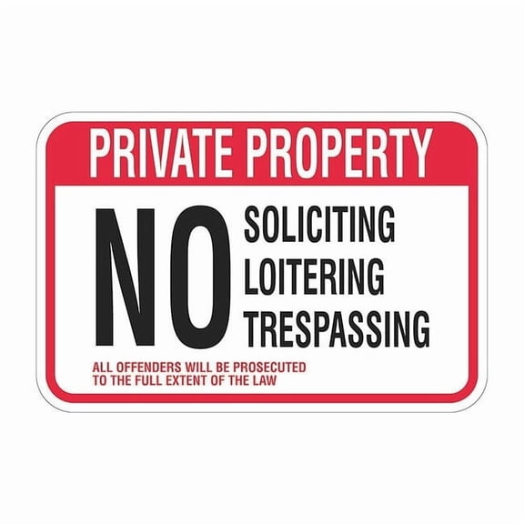 Lyle Rflctv No Trespassing Sign,12x18in,Alum T1-1165-HI_18x12