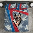 thumbnail image 2 of Mongolia Bedding Set with Tribal Wolf Clouds Red Blue Flag Spirit TS04, 2 of 7