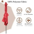 thumbnail image 4 of 6.5 x 10ft Rectangular Patio Umbrella Outdoor Market Table Umbrella with Push Button Tilt and Crank for Garden(Red), 4 of 6
