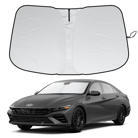 JJMY For Hyundai Elantra 2021-2025 Front Windshield Sun Visor Sunshade UV Block Cover , 1 Pack