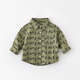 thumbnail image 2 of FUZHIQ Boys Shirts Button Up Baby Fall Shirt Boys Full Of Letters Face Long Sleeve Children Go Out Fashionable Casual Top ,6-12 Months, 2 of 6