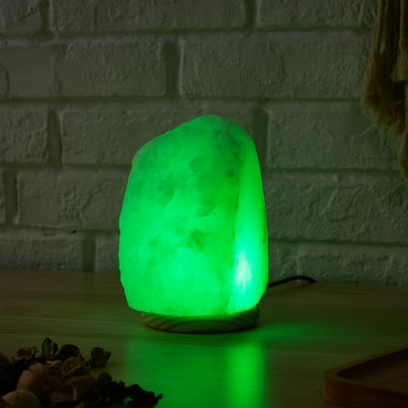 Himalayan Shop LED Color Changing Salt Lamp with USB Cord, White