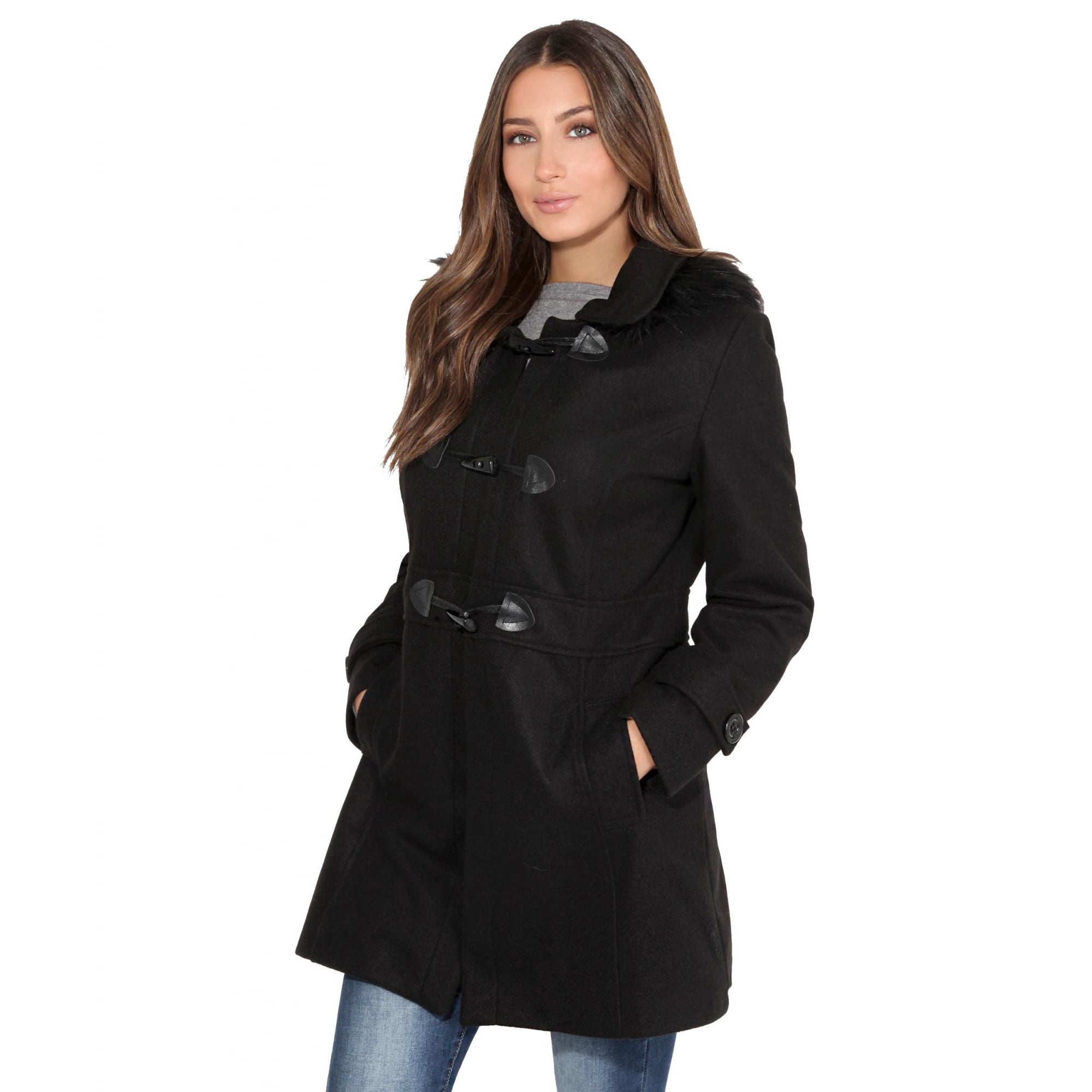 Krisp Womens Hooded Rockabilly Duffle Coat | Walmart Canada