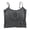 Dark Gray, variant on Shelf Bra Camisoles Adjustable Spaghetti Strap Tank Tops Basic Layer Back Cropped Tops