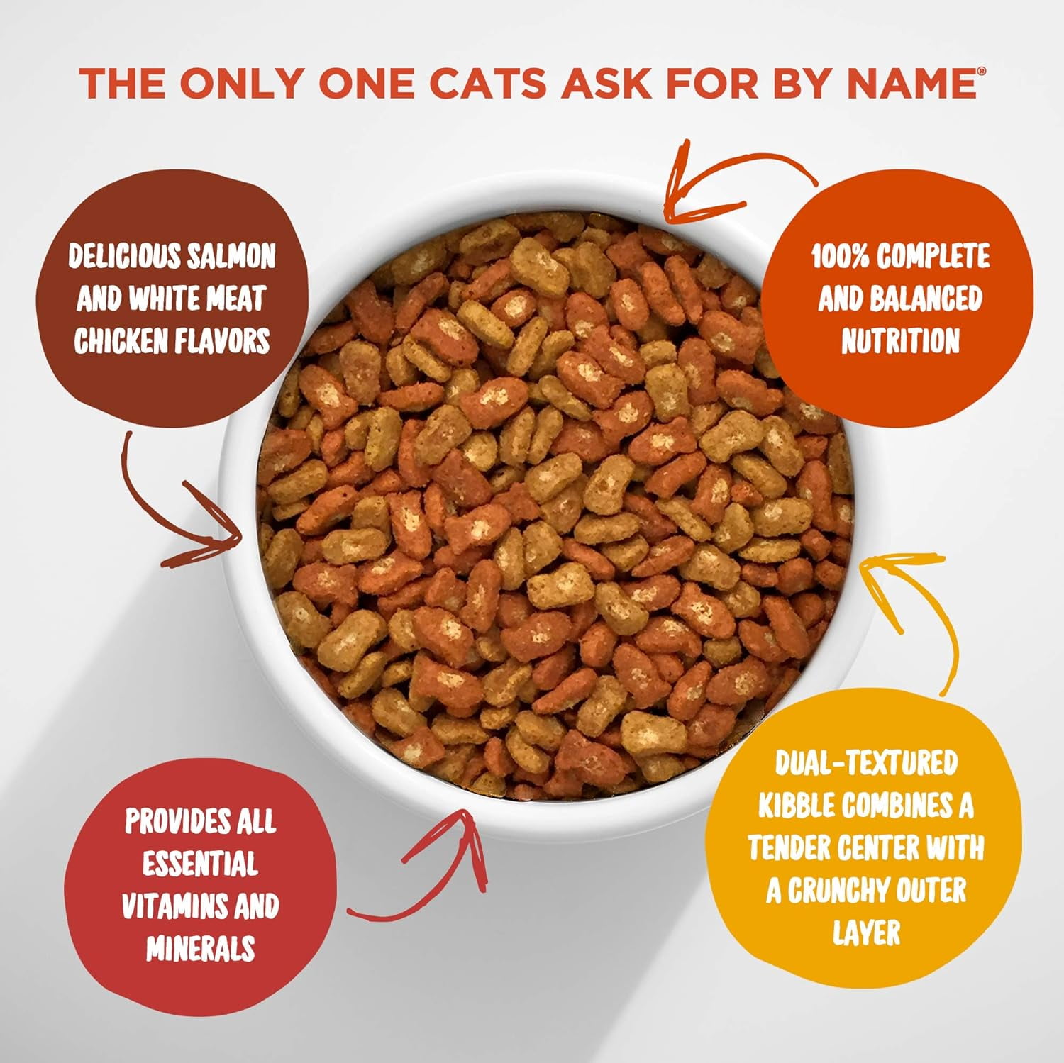 Meow Mix Tender Centers Dry Cat Food, Salmon & Chicken, 3 Pound, Crunchy Outside Meaty Inside