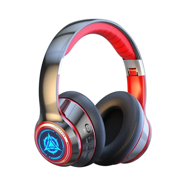 Auriculares Pisexur para hombre con Bluetooth 5.2 para esports, baja latencia, cómodos, 20 horas de uso, plegables con micrófono, para niños y organizador de electrónica.