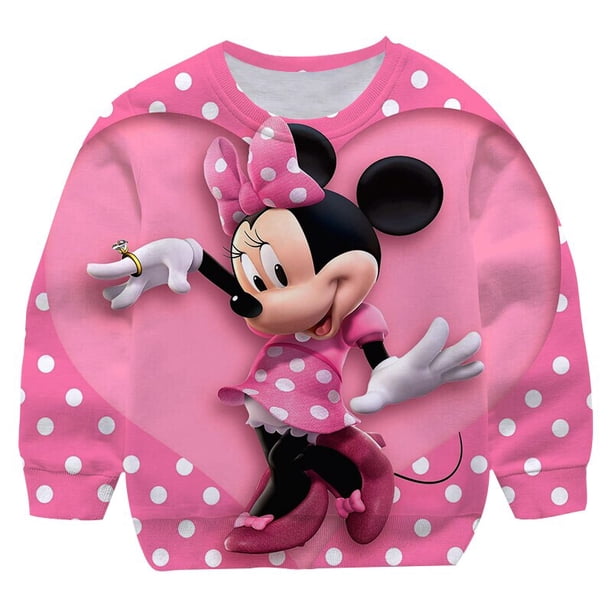 Bebé niños niñas Mickey Mouse sudaderas con capucha moda Minnie sudaderas niños niños manga larga dibujos animados niños Anime estampado 3D ropa 6M Gao Jinjia LED