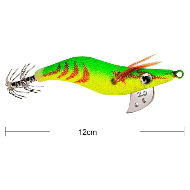 8 Pieces Squid Jig Hooks Lifelike Appearance Fluorescent Fishing Lures  Baits