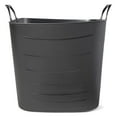 thumbnail image 3 of Exlonjet Flexible Tub Basket 25 Liter/6.6 Gallon Plastic Multifunction Storage Tote Bin with Handles, Black (6 Pack), 3 of 9