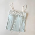 thumbnail image 4 of Women Bra Camisole, Lace Crop Sleeveless Padded Tank Top, Trendy Outdoor Summer Slim Fit Undershirts, 4 of 6
