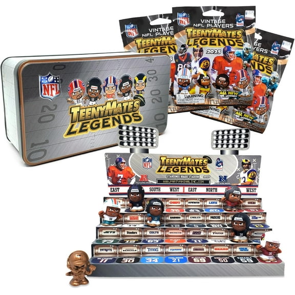NFL TeenyMates Football Legends Vintage Series 3 Collector Tin (Special Edition)