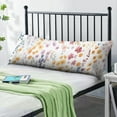 thumbnail image 2 of Colorful Body Pillow Cover 20x54 - Romantic Floral Design Long Pillow Case with Zipper - Soft Breathable Maternity Pillowcase - Full Body Pillow Protector - Aesthetic Bed Pillow Cover, 2 of 7