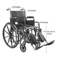 thumbnail image 3 of McKesson Wheelchair, Swing-Away Elevating Legrests, Detachable Arms - 18 in, 1 Ct, 3 of 4