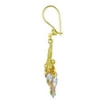 thumbnail image 3 of Wellingsale Ladies 14k Tri 3 Color Gold Polished Diamond Cut Fancy Chandelier Dangle Hanging Drop Earrings (20 X 33mm), 3 of 7