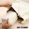 thumbnail image 5 of Unique Bargains Small Plush Makeup Bag Soft Beauty Cosmetic Bag Cute Travel Zipper Toiletry Bag for Women White, 5 of 7