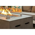 thumbnail image 2 of 60" Rectangular Concrete Smokeless Fire Pit for Patio, Table with Glass Guard and Crystals in Gray (Amber), 2 of 8