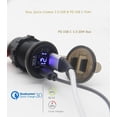 thumbnail image 3 of Enchufe de cargador de coche SUTNSCW Dual USB Quick Charge 3.0 y PD, 3 of 7
