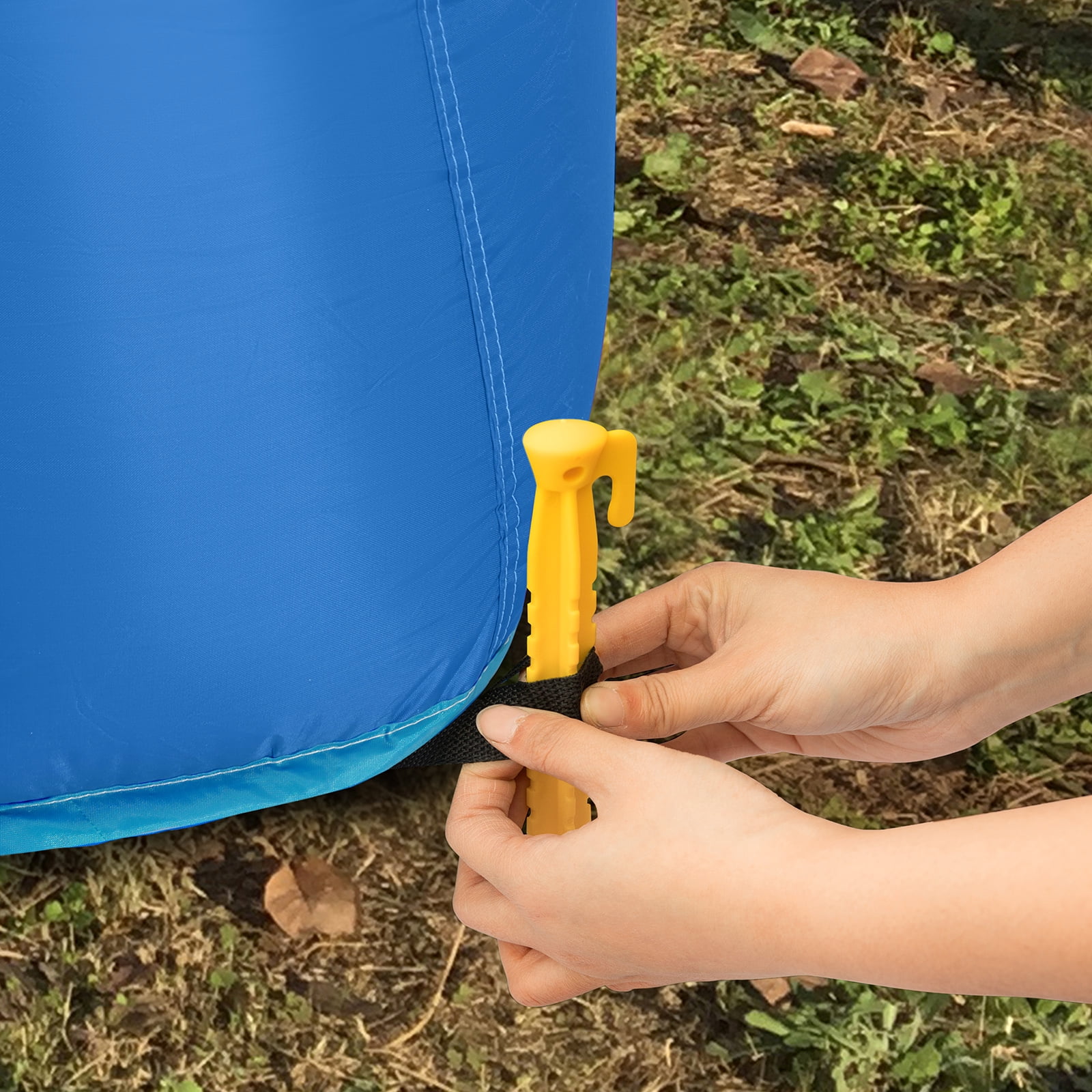 JOYLDIAS Inflatable Bounce House Double Water Slides Castle with Water Guns, Splash Pool, Trampoline, Climbing Wall, Ring Toss, Felt Ball Target, Air Blower