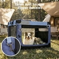 thumbnail image 4 of Pet Soft Collapsible Dog Crate - 26 Inch Portable Travel Dog Crate for Puppy/Small Dogs Indoor & Outdoor, 3-Door Pet Crate with Durable Mesh Windows & Storage Bag, Blue, 4 of 6