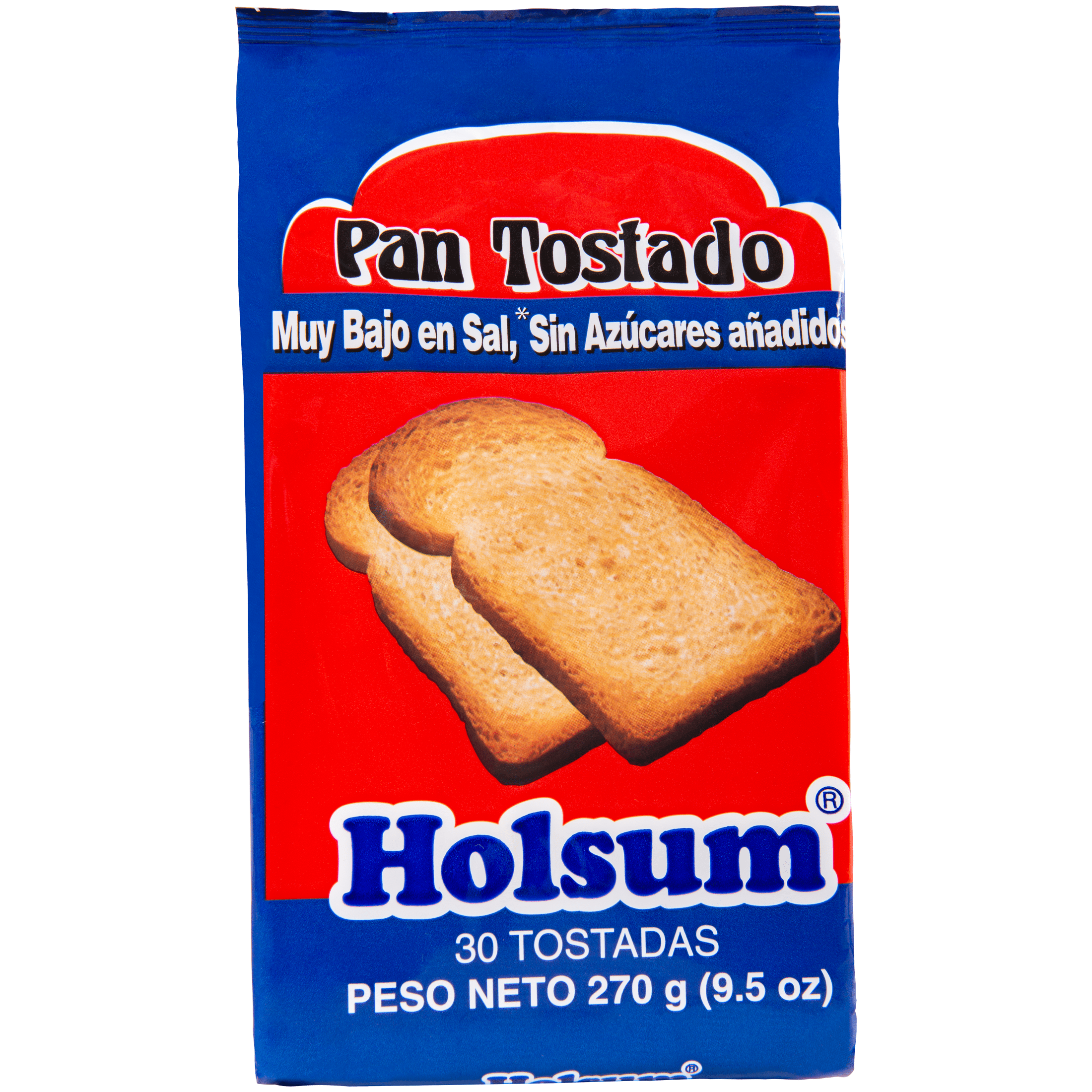 (2 pack) Holsum, Toasted Bread Regular Size, 9.5 oz, 30 Count, Low Sodium, Egg Free, Shelf Stable