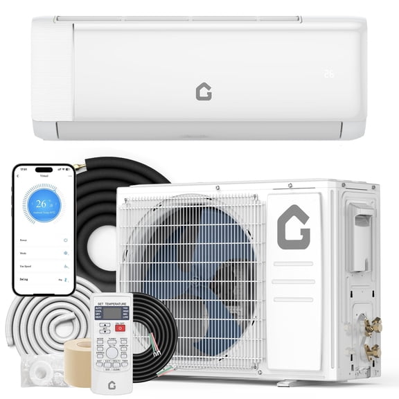 Smart 24,000 BTU Mini Split AC/Heating System – WiFi Enabled & Alexas Compatible Ductless Air Conditioner – 21 SEER 230V Inverter AC Unit for 1,500 Sq.Ft – Ultra Quiet, Full Installation Kit