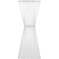 thumbnail image 2 of Luxurious Batiste Semi Sheer French Door Curtain Panel with Tieback (White, 72 in.), 2 of 2