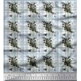 thumbnail image 1 of Soimoi Modal Satin Fabric Floral & Plaid Check Fabric Prints by Yard 42 Inch Wide, 1 of 3