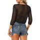 thumbnail image 3 of SUÉTER DE MANGA LARGA DE PUNTO CROP CON ESCOTE EN V Y FRONTAL RETORCIDO HOLLOW OUT PARA MUJERES CHIC CASUAL NEGRO L, 3 of 5