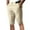 Khaki, variant on BUWTTED Mens Casual Pants Stretchy 5 Inch Summer Bermuda Golf Shorts Comfortable Outdoor Flat Front Sports Business Green Pants L