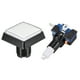 thumbnail image 2 of Botón de empuje para juegos 44x44 cuadrado 12V interruptor de botón iluminado LED con microswitch para arcade video blanco 2 piezas, 2 of 3