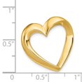 thumbnail image 2 of 14k Yellow Gold Heart Slide - 3.6 Grams - Measures 23x22mm Wide, 2 of 2