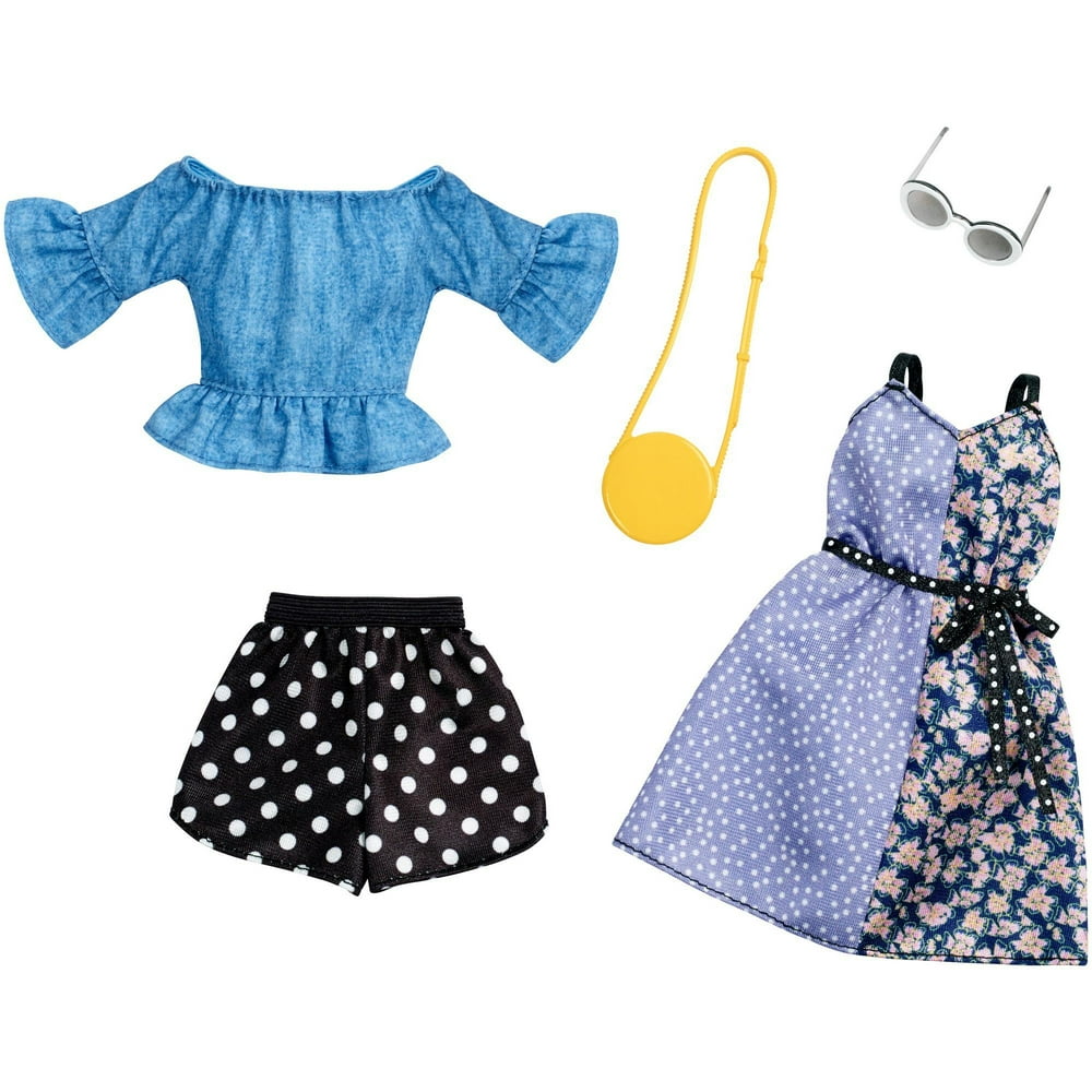 Barbie Polka Dot Mix Outfit Fashion Pack with Accessories - Walmart.com - Walmart.com