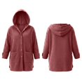 thumbnail image 4 of Jackets for Women, Oversized Button Up Corduroy Hooded Jacket for Women Fall Long Sleeve Cardigans Outerwear Jackets Coat with Pocket, 4 of 8