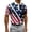 Blue, variant on Conairie Mens 4th of July Polo Shirts Button Stand Collar Short Sleeve Patriotic Golf Shirt American Falg Print Holiday Commemorative Tops Blue L