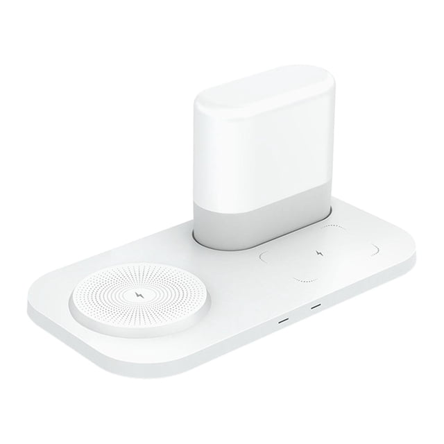 DOLITY Veilleuse Chargeur Sans Fil Centre de Table Multifonctionnel Interface Type C Blanc