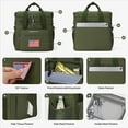 thumbnail image 3 of Maelstrom Tactical Lunch Box for Men, 23L Insulated Lunch Bag, Expandable Double Deck Cooler Bag, Lightweight Leakproof Tote Bag With Side Tissue Pocket, Suit For Men and Women, Army Green, 3 of 10