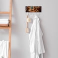 thumbnail image 7 of PhooArto Key Holder for Wall Decorative with 5 Key Hooks, Kittens Eating Pizza Galaxy Holders Wall Mount Organizer with Mail Key Rack, Self Adhesive, 7 of 7