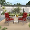thumbnail image 4 of BPS Outdoor Adirondack Chair Cushions, 49x20.5x5 Inch Patio Rocking Chair Seat Cushion, Tufted Pads Set of 2, Red, 4 of 9