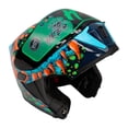 thumbnail image 2 of Casco abatible Drago Cyan certificado DOT, talla XL, diseño blue/neón., 2 of 5