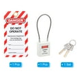 thumbnail image 3 of Uxcell Lockout Tagout Locks with Key, Loto Locks Safety Padlock Keyed Different with Lockout Tag Style 2, White, 3 of 6