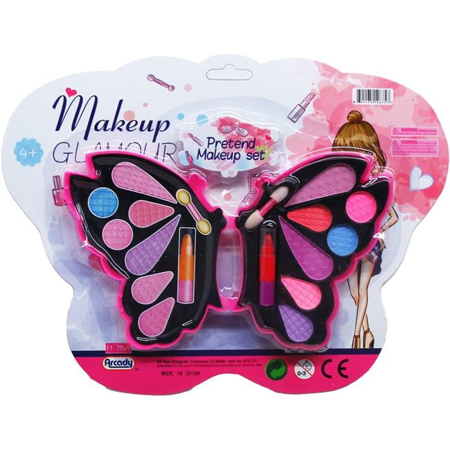DDI 2330915 8.5 in. Pretend Makeup Set in Butterfly Shape, Pink Case
