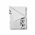 thumbnail image 2 of Soccer Soft Flannel Fleece Blanket, Monochrome Football Frame Pattern Abstract Illustration Playing Sports Game, Cozy Plush for Indoor and Outdoor Use, 60" x 80", White Charcoal Grey, by Ambesonne, 2 of 6