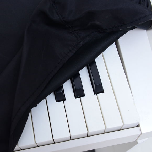 Raindrops Black Digital Piano Keyboard Cover with Adjustable Elastic Cord for Home Use