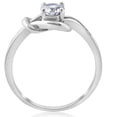 thumbnail image 2 of Silvago Jewel Prong Set 1 Ct Round Cut Lab Created Diamond Ring - 14K White Gold Plated Women's Wedding Rings - 6th Anniversary Gifts - Diamond Rings - Simple Solitaire Engagement Rings for Women's, 2 of 3