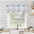 thumbnail image 4 of Coastal Valance Curtains for Bedroom Living Room Nautical Starfish Blue Seaweed Roman Shades for Windows Underwater World Curtains & Drapes Aesthetic Kitchen Window Curtains Over Sink 54x18in,1 Panel, 4 of 6
