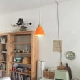 thumbnail image 4 of KAYYELAMP Orange Lampshade Brass Base 19.6 Feet Plug in Dimmable Cable Modern Pendant Light for Island Kitchen Dining Table Loft(No Bulb), 4 of 7