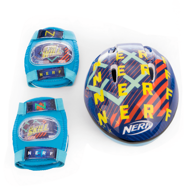 Equipo Proteccion Nerf Casco Coderas Y Rodilleras