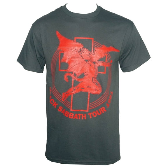 BLACK SABBATH Men's Tour Art T-Shirt Charcoal