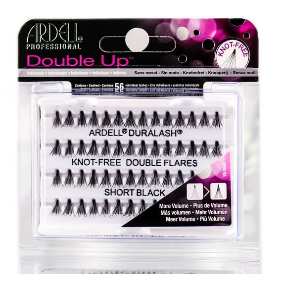 Ardell Double Individuals Knot Free Double Flares Black Short (6 Pack)